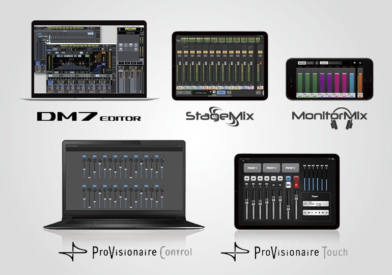 Yamaha Digital Mixing Console DM7: 兼容软件,方便控制